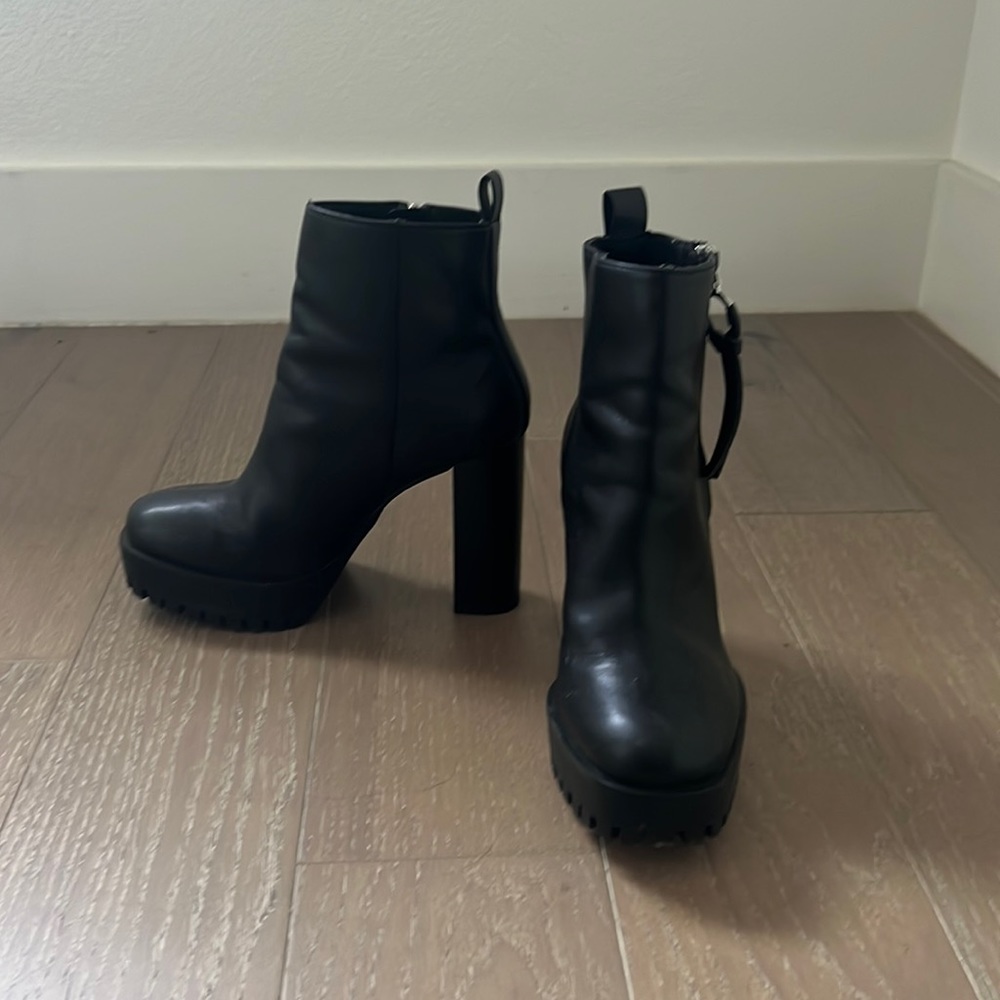 Zara Platform Ankle Boots Sz 36
